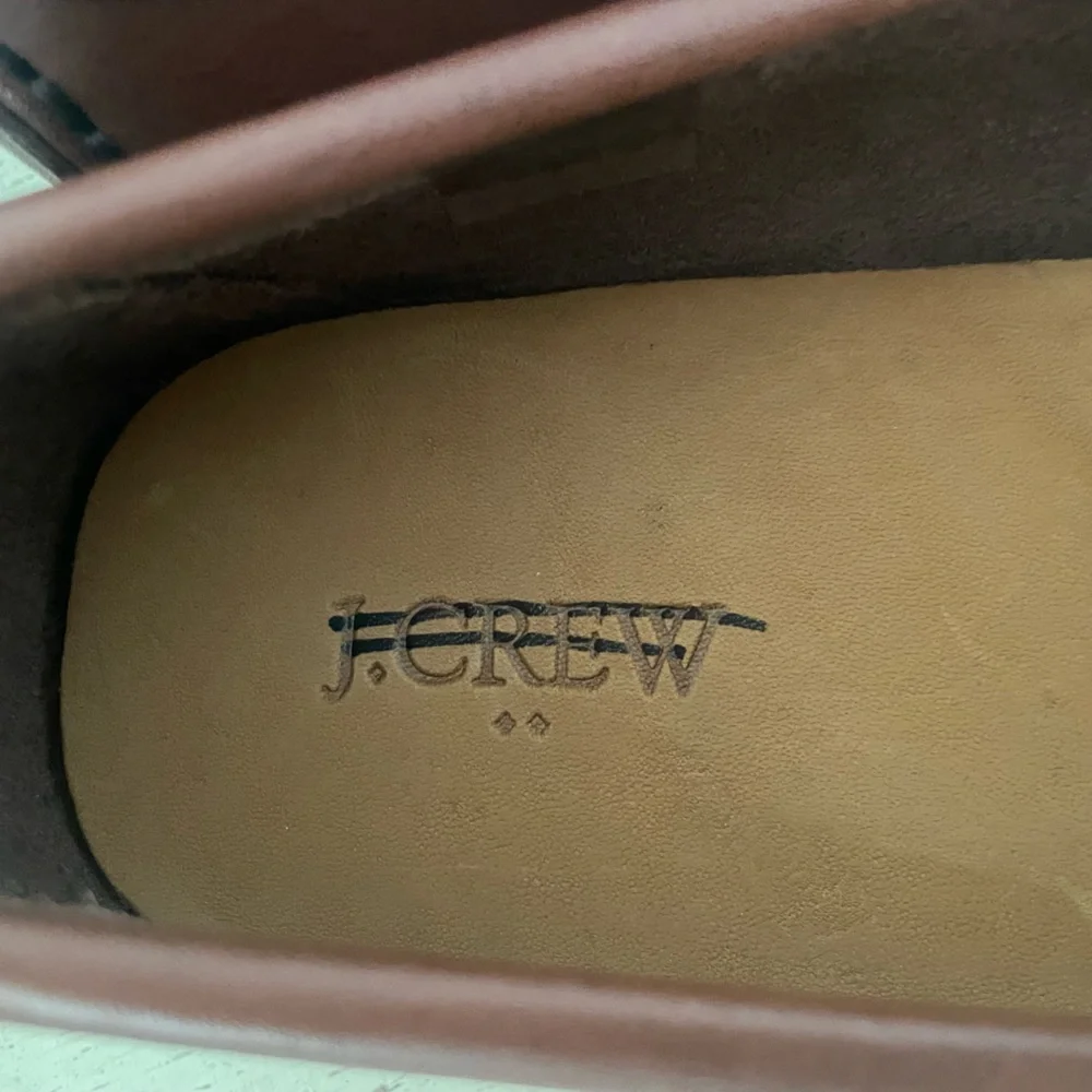 J. CREW Classic Leather Driving Shoes in Brown Size 10 1/2 M $178 New‎ AW685